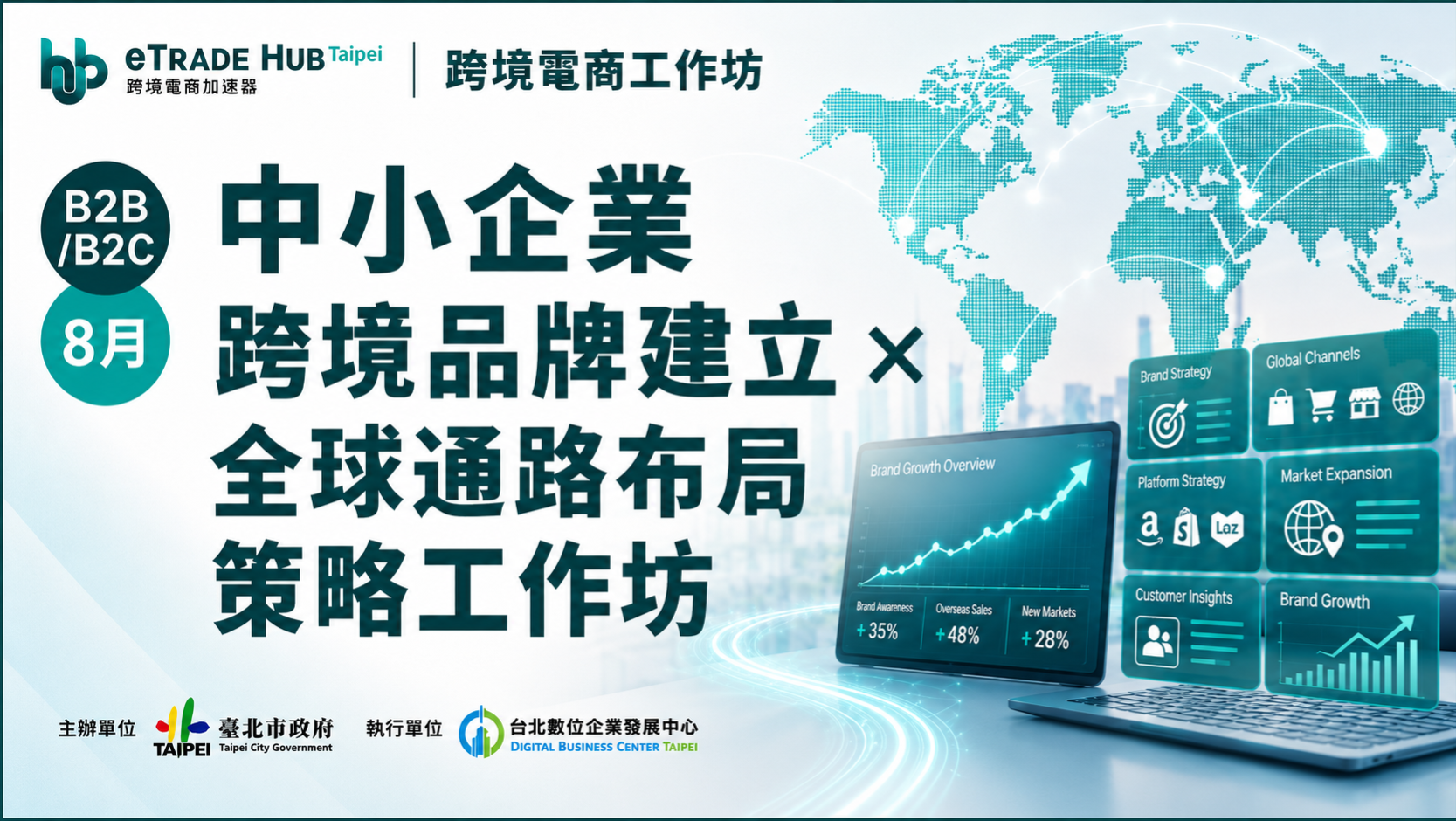 【B2B/B2C】中小企業跨境品牌建立 × 全球通路布局策略工作坊